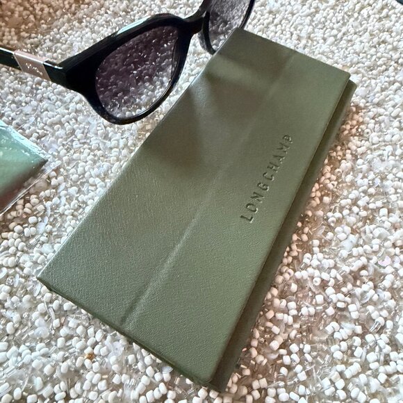 Longchamp LO697S Sunglasses Black with Foldable Case NEW 53-19-140 main image 4